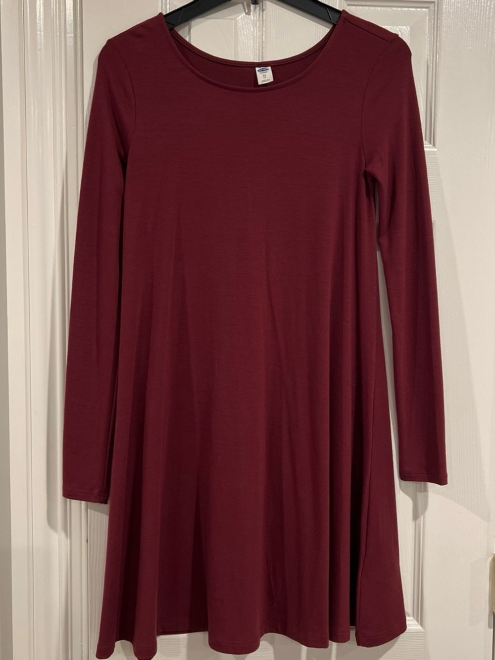 Old Navy Long Sleeve Swing Dress in Burgundy Wine XS